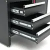 HBM Werkbank 120 cm mit 4 Schubladen, 1 Tür und Holzplatte – Schwarz – Bild 6