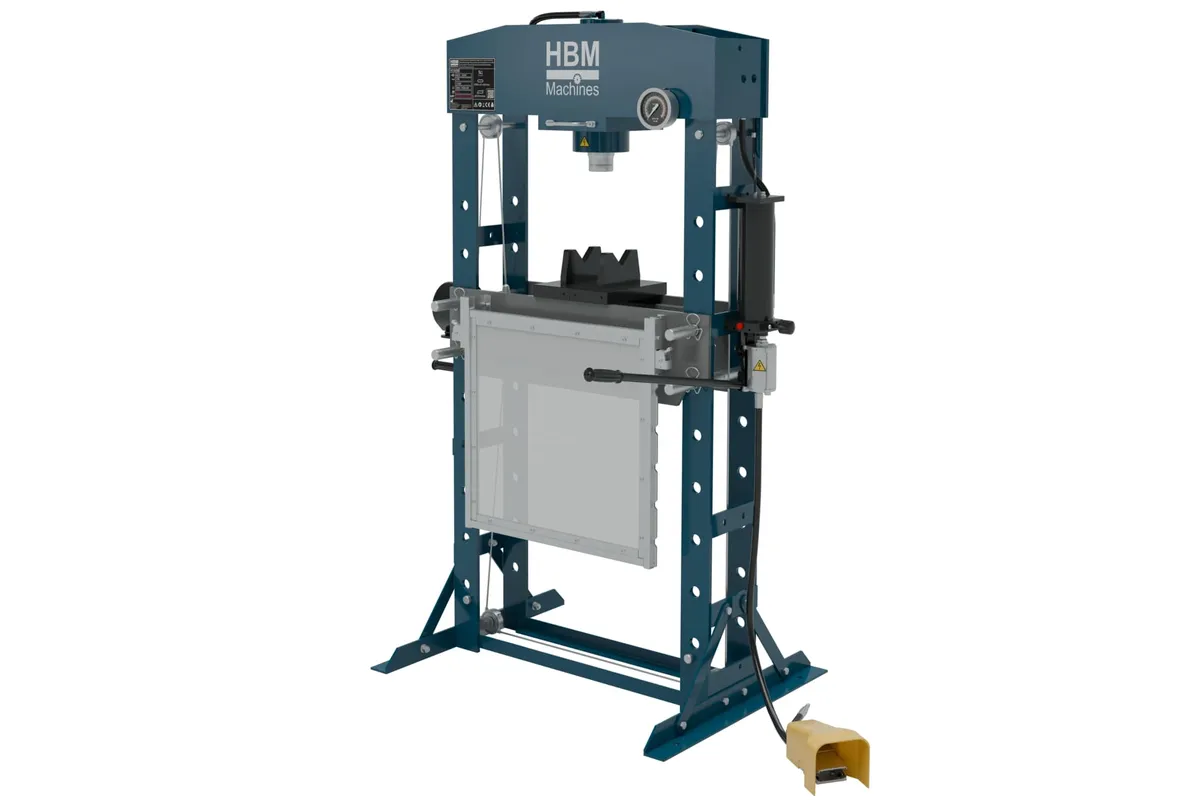 HBM 50 Ton professionelle Rahmenpresse, Werkbankpresse, mit Sicherheitsgitter