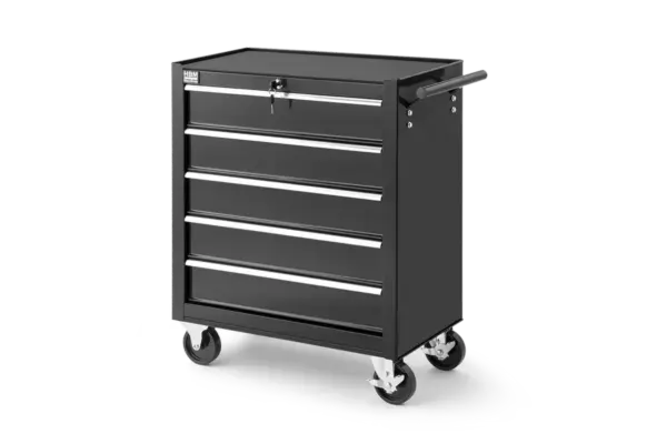 HBM Werkzeugwagen mit 5 Schubladen, 62 cm, schwarz