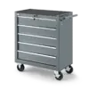 HBM Werkzeugwagen mit 5 Schubladen, 62 cm, grau HBM Werkzeugwagen mit 5 Schubladen, 62 cm, grau