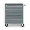 HBM Werkzeugwagen mit 5 Schubladen, 62 cm, grau – Bild 2 HBM Werkzeugwagen mit 5 Schubladen, 62 cm, grau – Bild 2