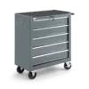 HBM Werkzeugwagen mit 5 Schubladen, 62 cm, grau – Bild 3 HBM Werkzeugwagen mit 5 Schubladen, 62 cm, grau – Bild 3