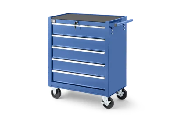 HBM Werkzeugwagen 5 Schubladen, 62 cm, blau