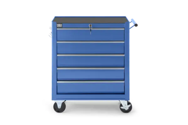 HBM Werkzeugwagen 5 Schubladen, 62 cm, blau – Bild 2