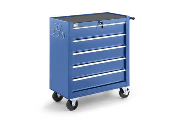 HBM Werkzeugwagen 5 Schubladen, 62 cm, blau – Bild 3