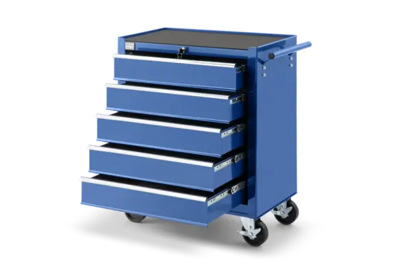 HBM Werkzeugwagen 5 Schubladen, 62 cm, blau – Bild 4