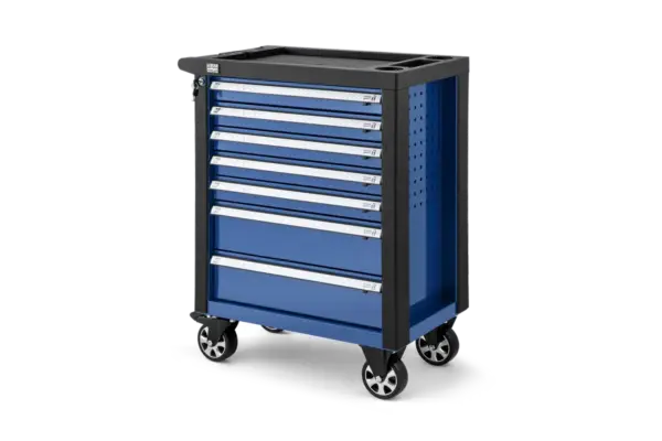 HBM Werkzeugwagen mit 7 Schubladen, 76,5 cm, blau