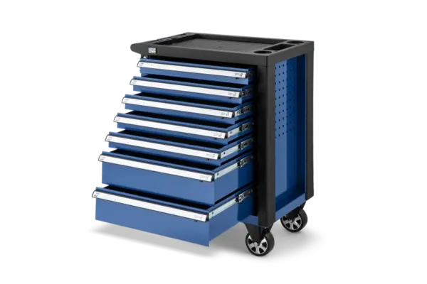 HBM Werkzeugwagen mit 7 Schubladen, 76,5 cm, blau – Bild 4