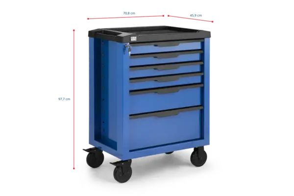 HBM Werkzeugwagen 6 Schubladen, 70,8 cm, blau – Bild 6