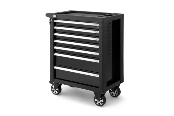 HBM Werkzeugwagen mit 7 Schubladen, 76,5 cm, schwarz