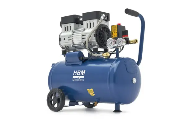 HBM ölfreier leiser Kompressor, 24 Liter, 8 Bar, 1 PS – Bild 2
