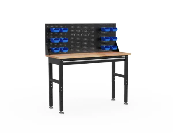 HBM Heavy Duty Werkbank 152 cm, mit einer Schublade und Rückwand – Bild 3