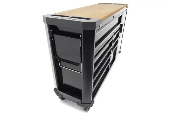 HBM Werkstattwagen 10 Schubladen 147 cm Schwarz – Bild 4