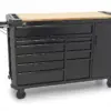 HBM Werkstattwagen 10 Schubladen 147 cm Schwarz – Bild 5