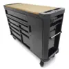 HBM Werkstattwagen 10 Schubladen 147 cm Schwarz – Bild 6