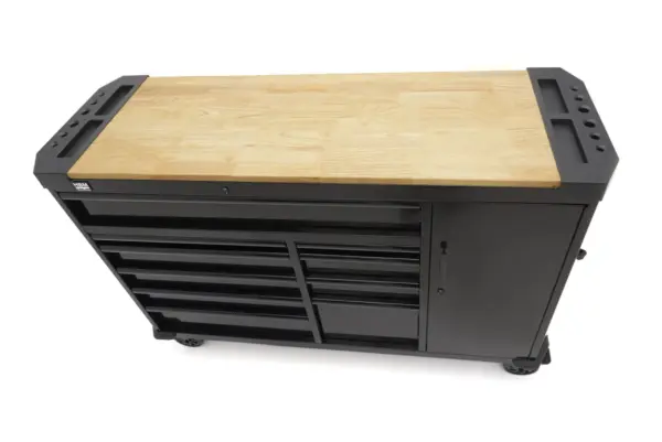 HBM Werkstattwagen 10 Schubladen 147 cm Schwarz – Bild 7