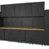 HBM Premium modulares Werkstattsystem, 16-teilig, mattschwarz