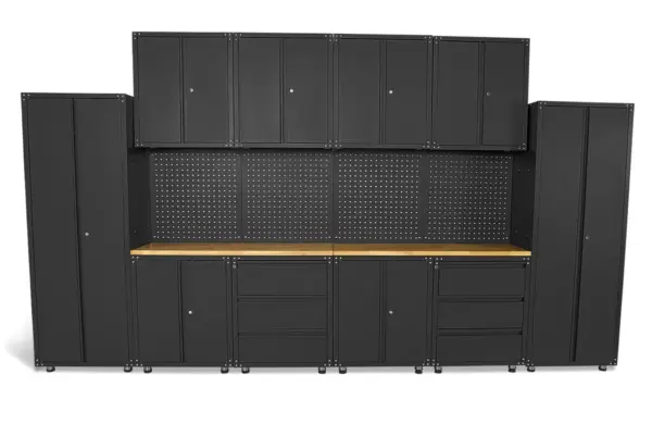 HBM Premium modulares Werkstattsystem, 16-teilig, mattschwarz – Bild 2
