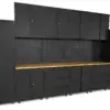 HBM Premium modulares Werkstattsystem, 16-teilig, mattschwarz – Bild 3