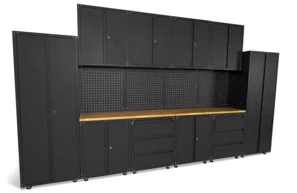 HBM Premium modulares Werkstattsystem, 16-teilig, mattschwarz – Bild 3