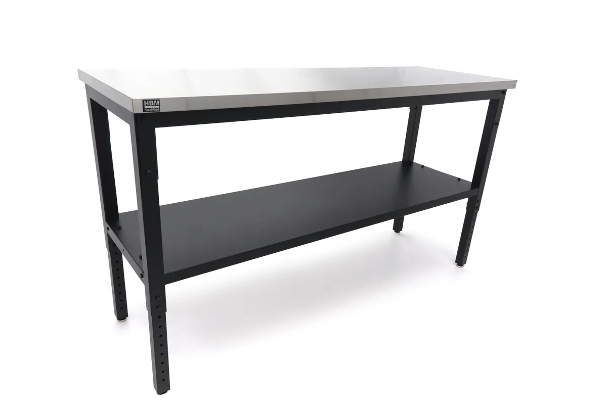 HBM Arbeitstisch Edelstahl 182 cm