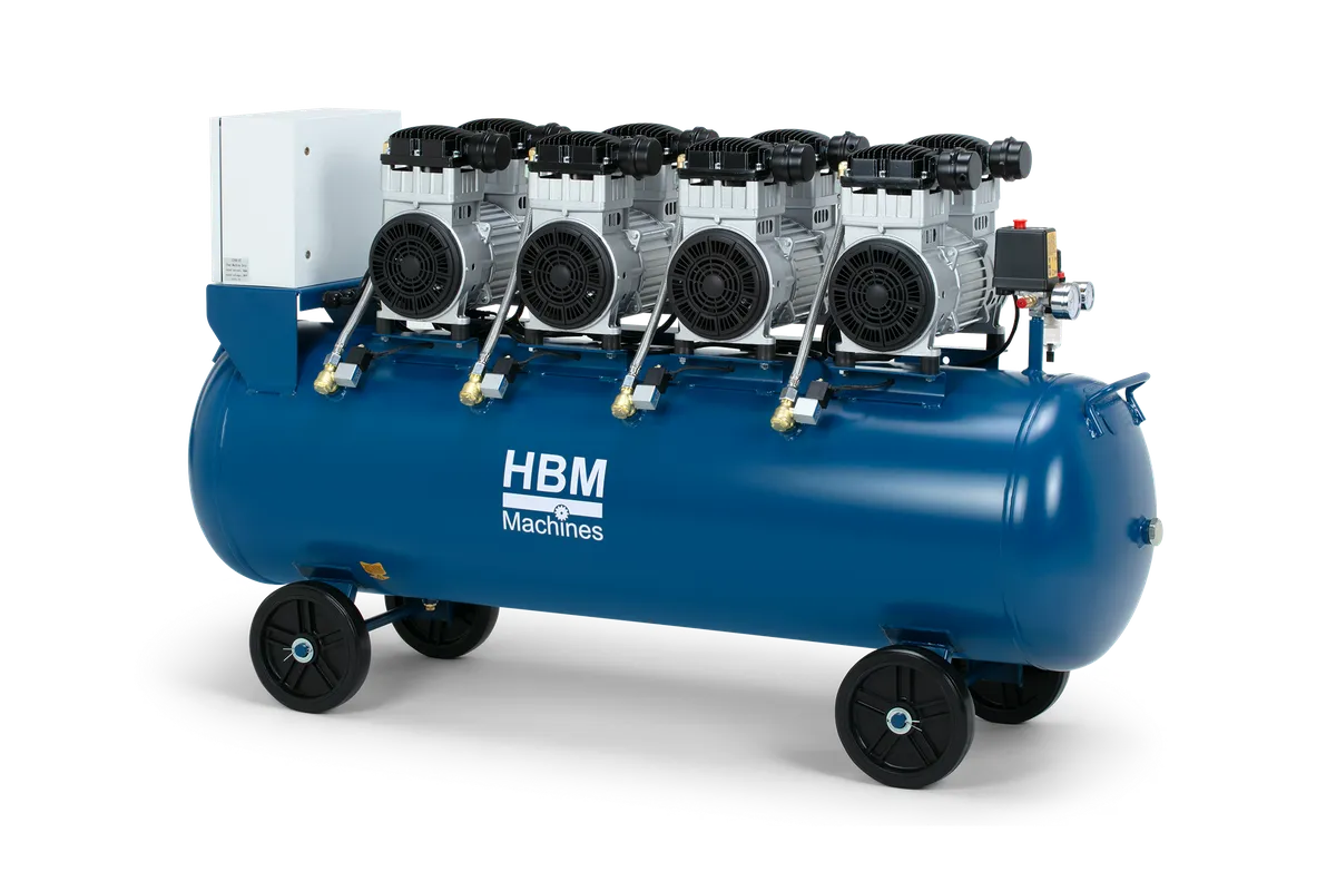 HBM ölfreier Kompressor, 200 Liter, 10 Bar, 8 PS, 400V