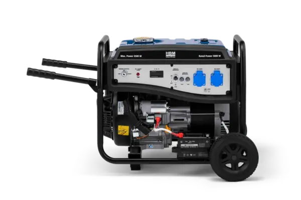 HBM Stromerzeuger 5000 W, 230 V, Benzin – Bild 2