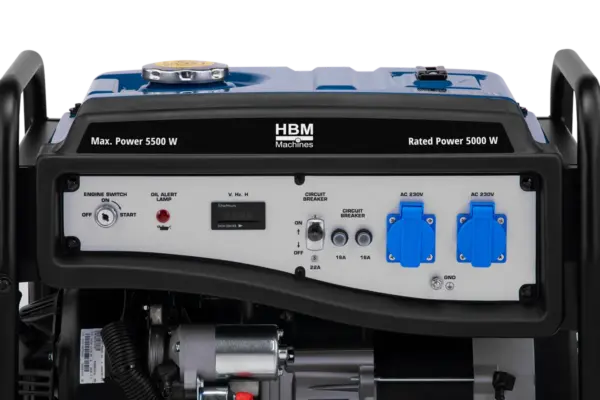 HBM Stromerzeuger 5000 W, 230 V, Benzin – Bild 6