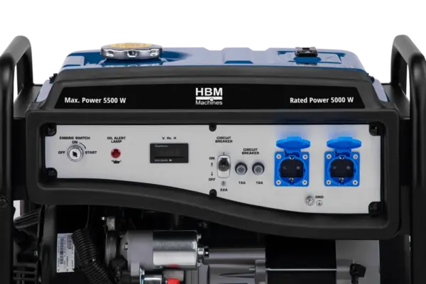 HBM Stromerzeuger 5000 W, 230 V, Benzin – Bild 7