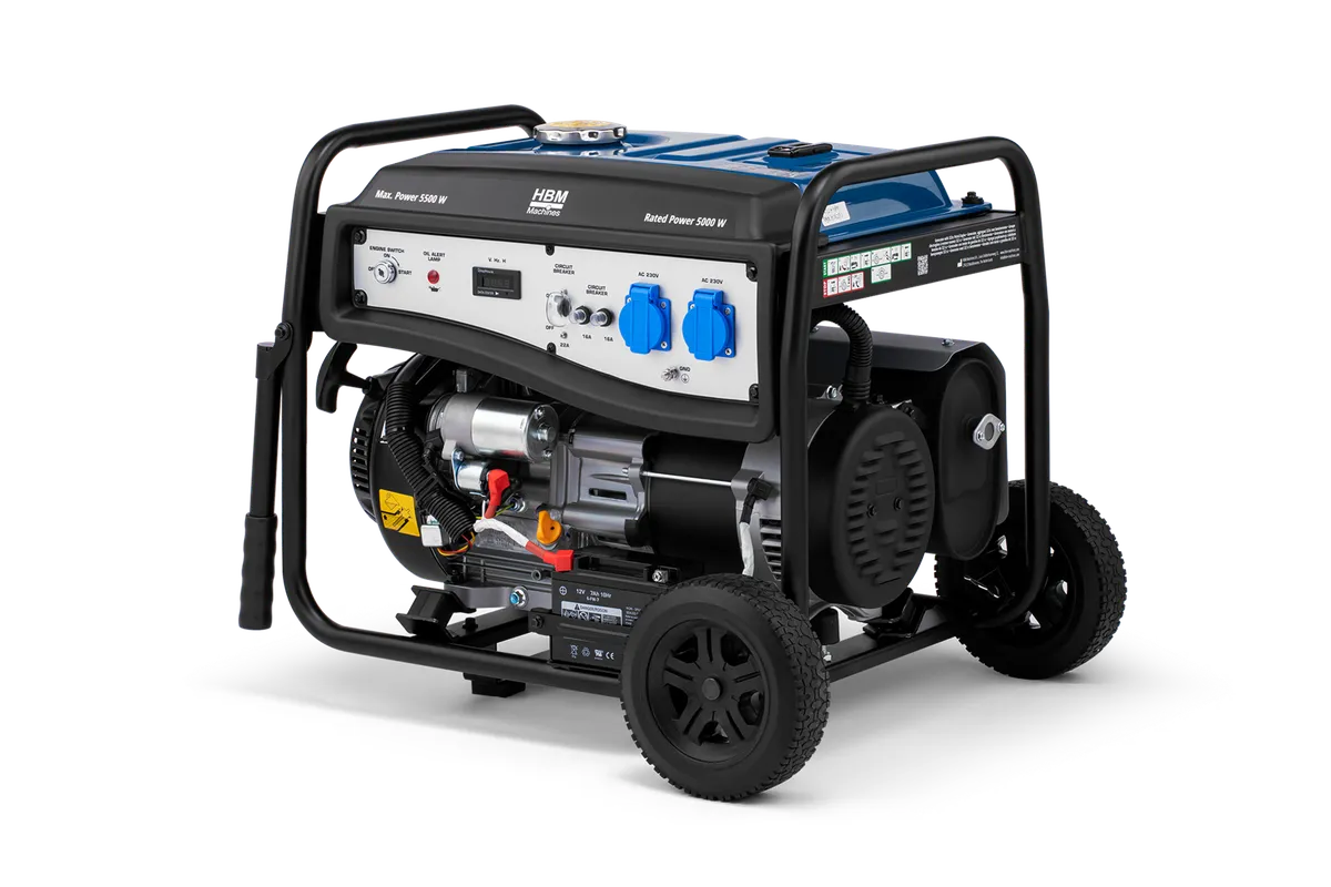 HBM Stromerzeuger 5000 W, 230 V, Benzin