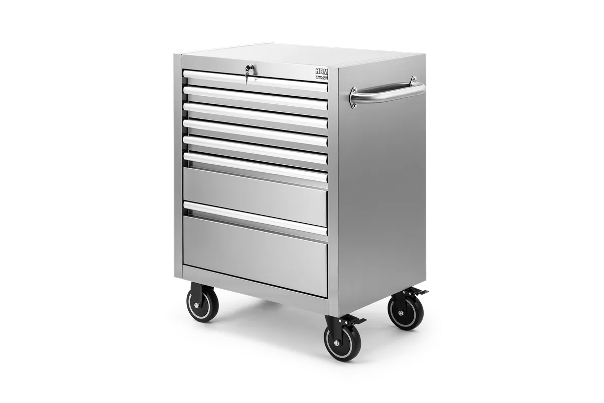 HBM Werkzeugwagen 7 Schubladen Edelstahl