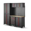 HBM modulares Werkstattsystem 6-teilig, schwarz rot, Modell A HBM modulares Werkstattsystem 6-teilig, schwarz rot, Modell A