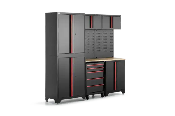 HBM modulares Werkstattsystem 6-teilig, schwarz rot, Modell A – Bild 3 HBM modulares Werkstattsystem 6-teilig, schwarz rot, Modell A – Bild 3