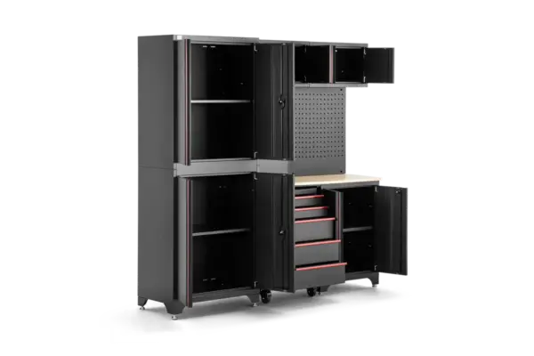 HBM modulares Werkstattsystem 6-teilig, schwarz rot, Modell A – Bild 5 HBM modulares Werkstattsystem 6-teilig, schwarz rot, Modell A – Bild 5