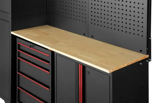 HBM modulares Werkstattsystem 6-teilig, schwarz rot, Modell A – Bild 8 HBM modulares Werkstattsystem 6-teilig, schwarz rot, Modell A – Bild 8