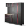 HBM modulares Werkstattsystem 6-teilig, schwarz rot, Modell B
