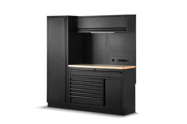 HBM modulares Werkstattsystem 6-teilig, schwarz