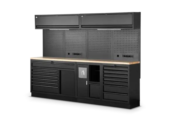 HBM modulares Werkstattsystem 10-teilig, schwarz