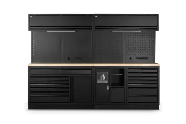 HBM modulares Werkstattsystem 10-teilig, schwarz – Bild 2