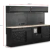 HBM modulares Werkstattsystem 10-teilig, schwarz – Bild 6