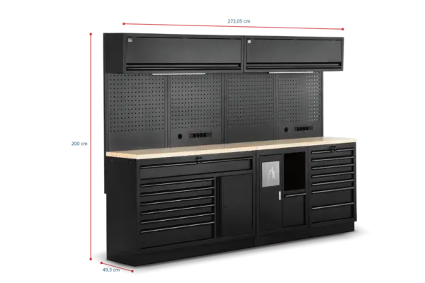 HBM modulares Werkstattsystem 10-teilig, schwarz – Bild 6