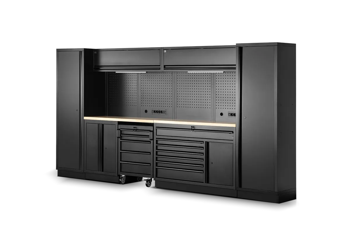 HBM modulares Werkstattsystem 13-teilig, schwarz