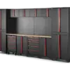 HBM modulares Werkstattsystem 12-teilig, schwarz rot HBM modulares Werkstattsystem 12-teilig, schwarz rot