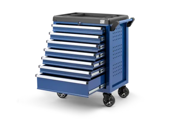 HBM Werkzeugwagen 7 Schubladen, Modell 2, blau – Bild 3