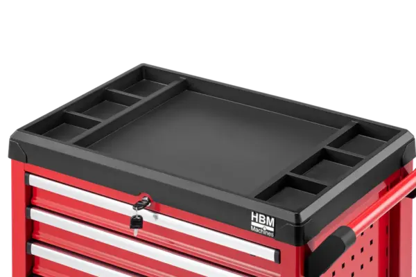 HBM Werkzeugwagen 7 Schubladen, Modell 2, rot – Bild 5 HBM Werkzeugwagen 7 Schubladen, Modell 2, rot – Bild 5