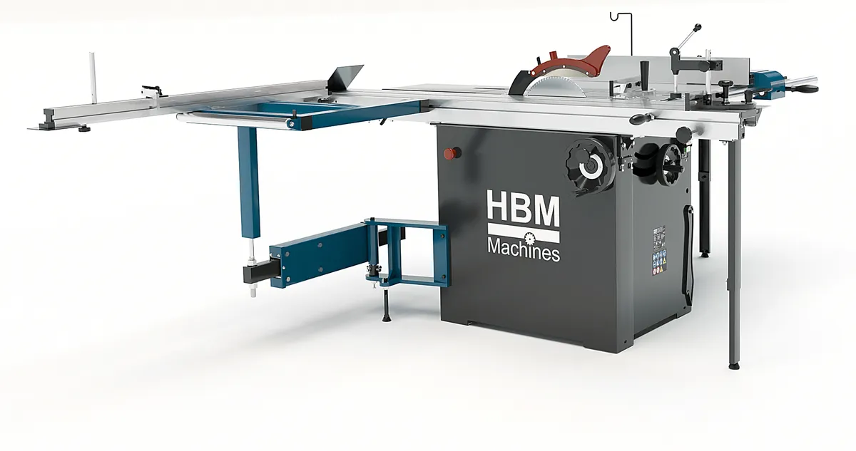 HBM Formatkreissäge, Tischkreissäge mit Rollentisch deluxe 3000 Watt 400 Volt