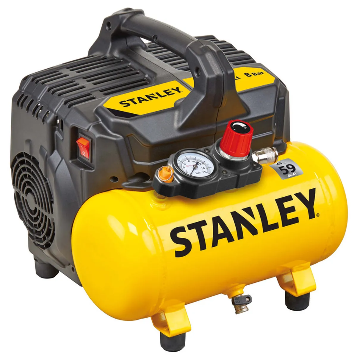 Stanley Flüsterkompressor, 6 Liter, DST100/8/6