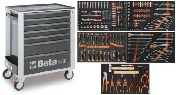 Beta gefüllter Werkzeugwagen 2400S G7/E-M – 309-teilig – Bild 2