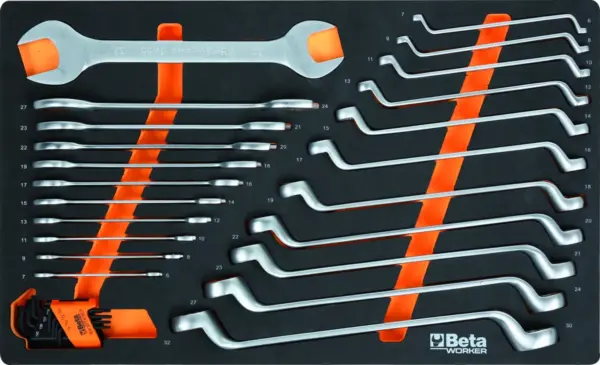 Beta C2400S 8 Schubladen XL Werkzeugwagen mit 398 Werkzeugen Easy Foam Inlay Orange – Bild 6