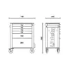 Beta Werkzeugwagen mit 6 Schubladen, 189-teilig, BW 2400RSC24/6-G – Bild 5